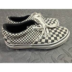 Vans Off The Wall Casual Shoes Checkerboard 508731 Sneakers Size 2 Youth Lace Up
